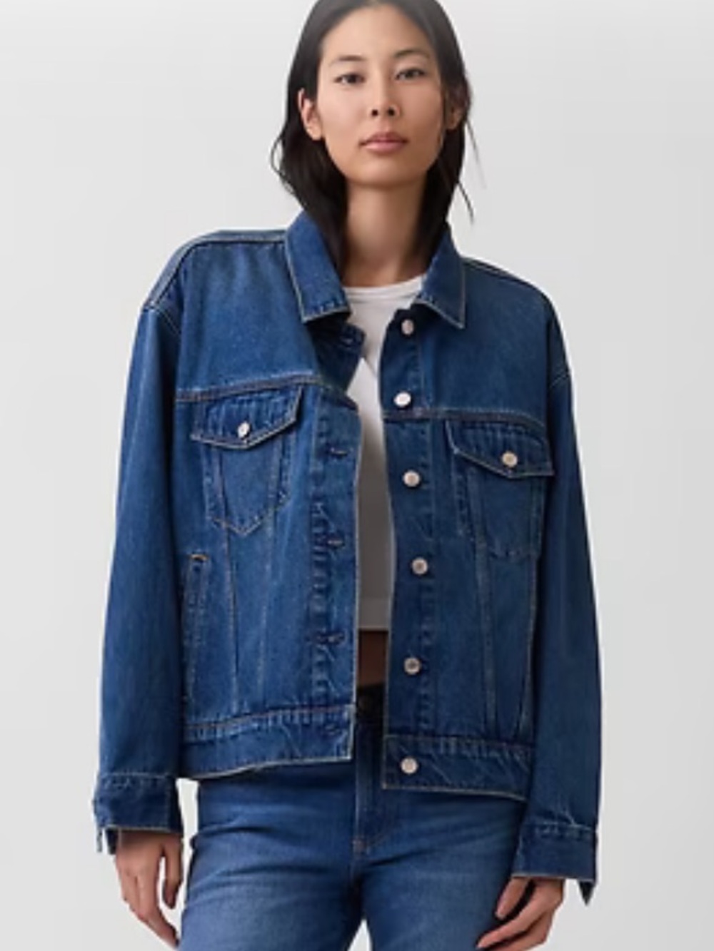 GAP Women's Classic Blue Jean Jacket L